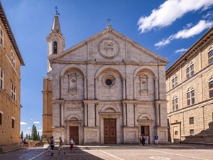 Duomo di Pienza nella Val d'Orcia in Toscana